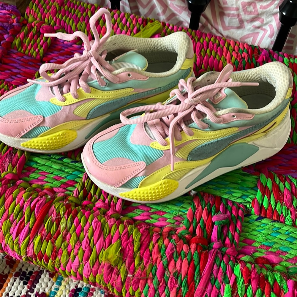 Pastel puma running shoes